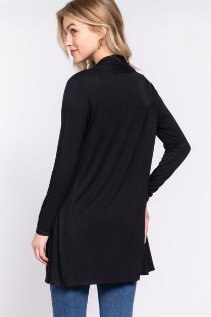 SWT 009 - Open Front Long Cardigan