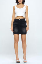 SKT 982 - Destroyed Denim Skirt