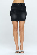 SKT 982 - Destroyed Denim Skirt