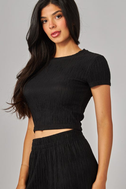 SET 010 - Short Sleeve Loungewear Top