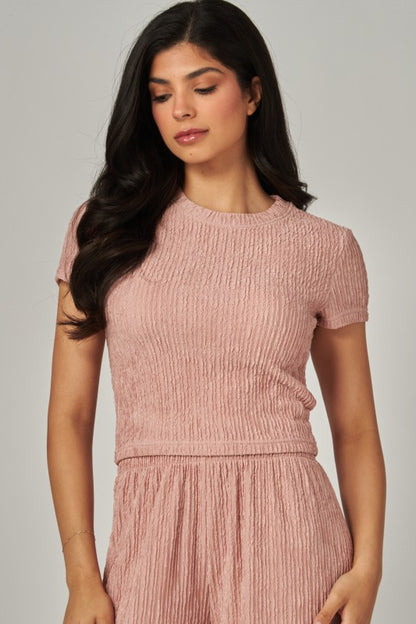 SET 010 - Short Sleeve Loungewear Top