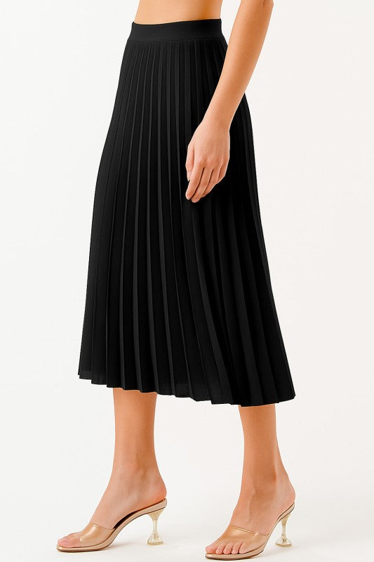 SKT 1012 - Pleated Midi Skirt