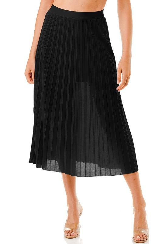 SKT 1012 - Pleated Midi Skirt