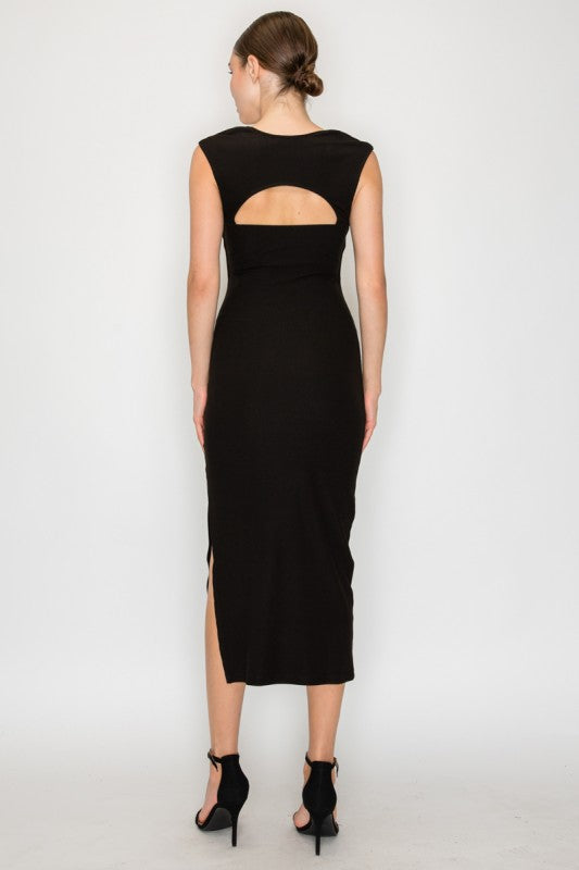 DD 1314 - Matte Fitted Midi Dress
