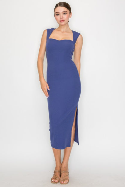 DD 1314 - Matte Fitted Midi Dress