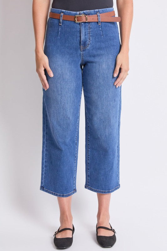 P 787 - High Rise Self Belted Jeans