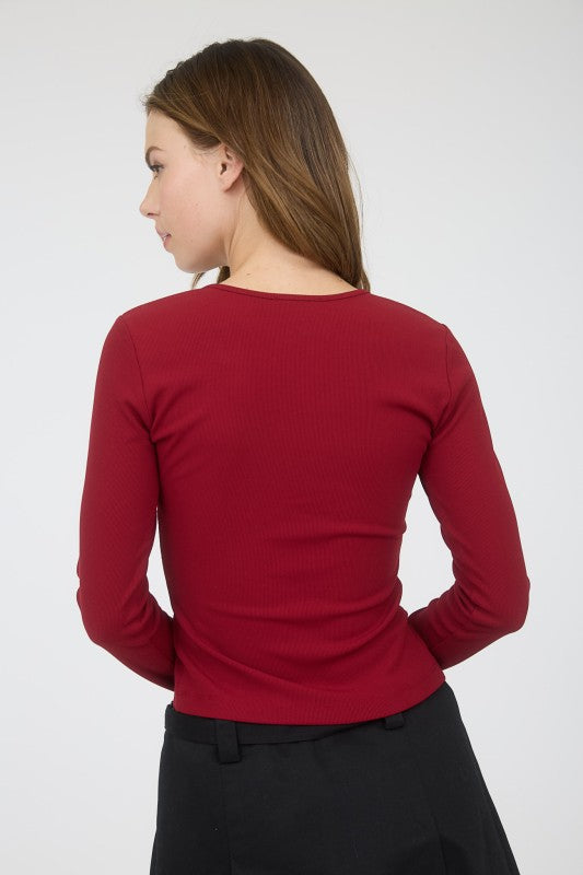 CT 2769 - Button Down Long Sleeve Top