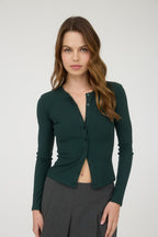 CT 2769 - Button Down Long Sleeve Top