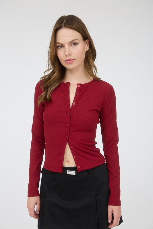 CT 2769 - Button Down Long Sleeve Top