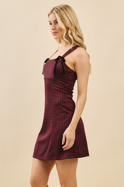 CD 3704 - Bow Front Mini Dress