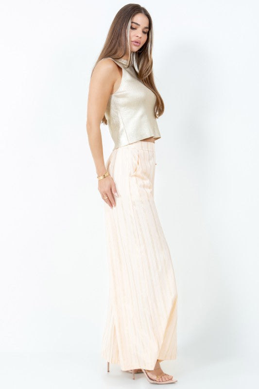 P 788 - Striped Wide Leg Pants