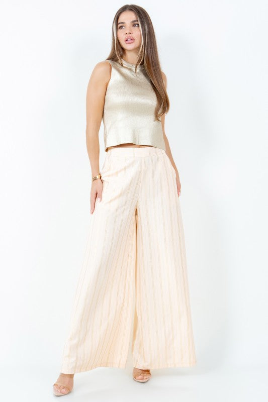 P 788 - Striped Wide Leg Pants