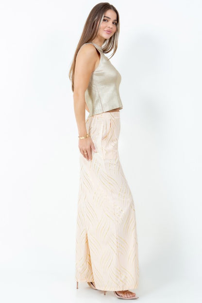 P 788 - Striped Wide Leg Pants