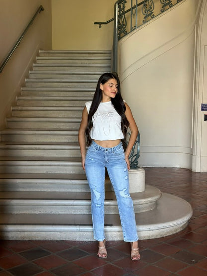 P 781 - Baggy Mid Rise Jeans