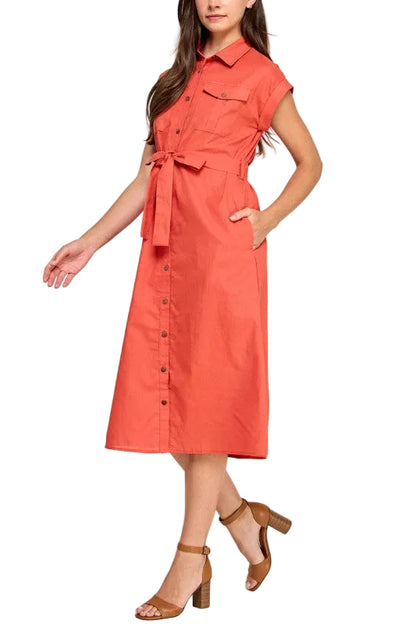 LD 615 - Short Sleeve A Line Dress