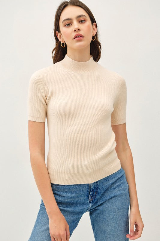 SWT 018 - Short Sleeve Knit Sweater