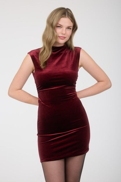 DD 1339 - Velvet Sleeveless Mini Dress