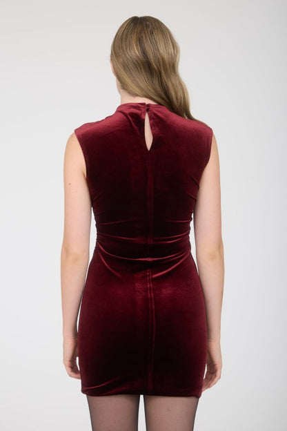 DD 1339 - Velvet Sleeveless Mini Dress