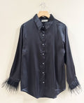 DT 1928 - Satin Feather Sleeve Shirt