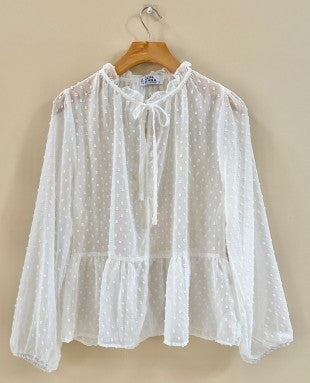 DT 1931 - Sheer Peplum Blouse