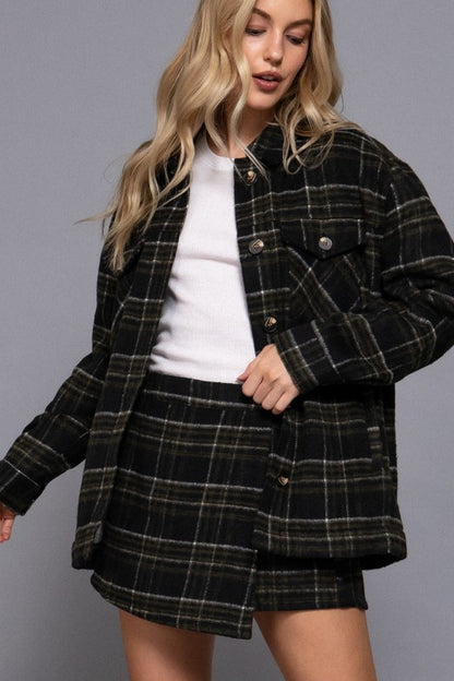 SHT 180 - Plaid Wrap Skort