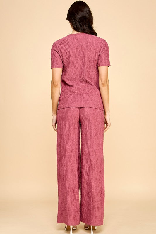 SET 007 - Crinkle Loungewear Top