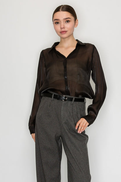 DT 1975 - Shiny Organza Shirt