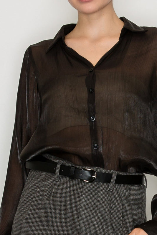 DT 1975 - Shiny Organza Shirt