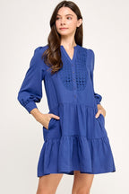 CD 3709 - Tiered Long Sleeve Dress