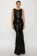 LD 613 - Sequin Embroidered Mermaid Dress
