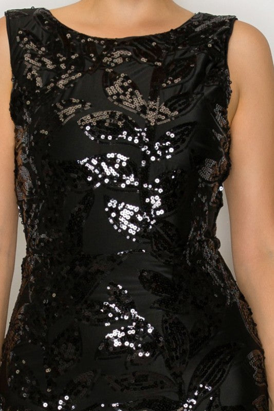 LD 613 - Sequin Embroidered Mermaid Dress