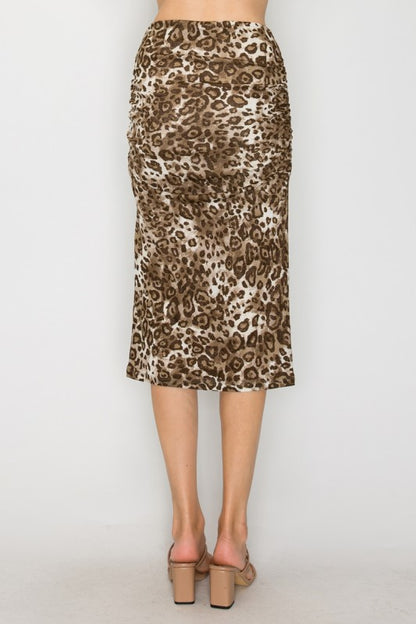 SKT 998 - Leopard Midi Skirt