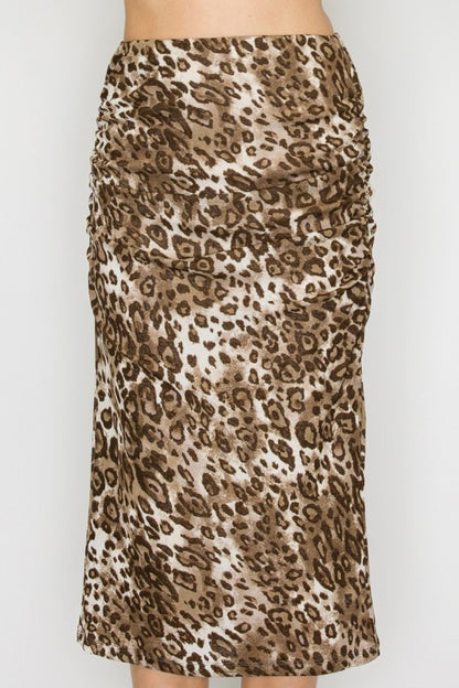SKT 998 - Leopard Midi Skirt