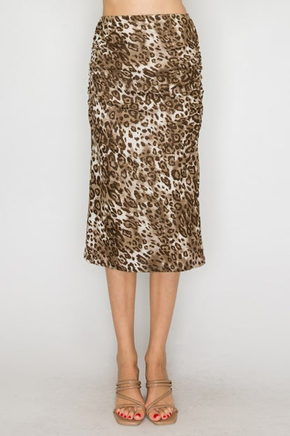 SKT 998 - Leopard Midi Skirt