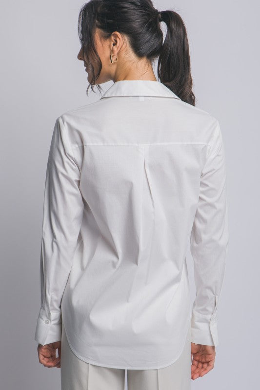 DT 1842 - Classic Button Up Poplin Shirt