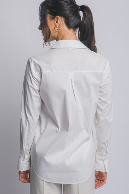 DT 1842 - Classic Button Up Poplin Shirt
