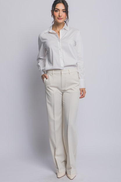 DT 1842 - Classic Button Up Poplin Shirt