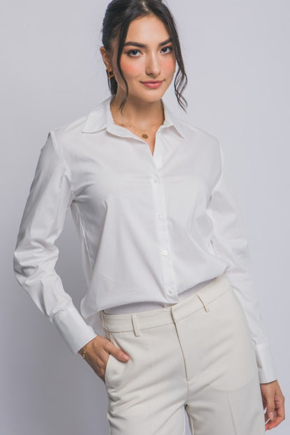 DT 1842 - Classic Button Up Poplin Shirt