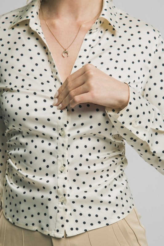 DT 1849 - Long Sleeve Satin Shirt