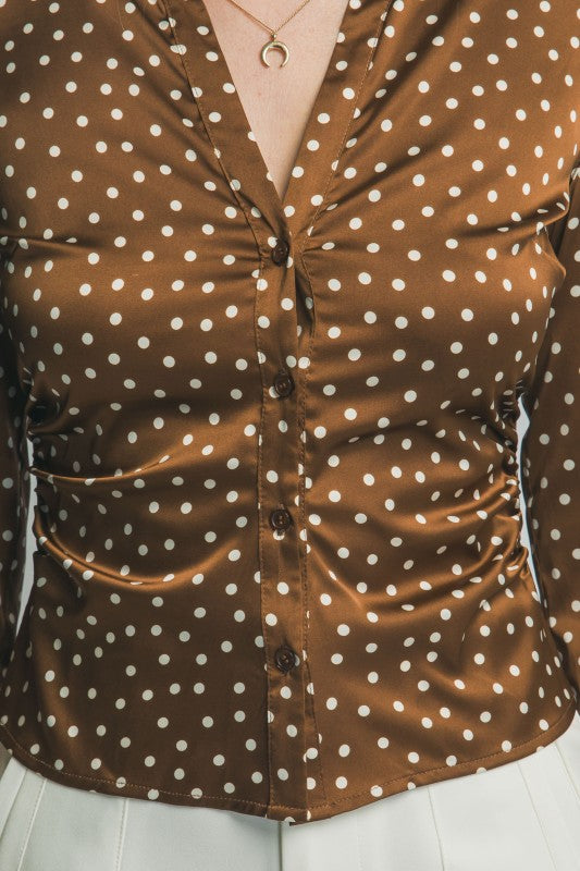 DT 1849 - Long Sleeve Satin Shirt