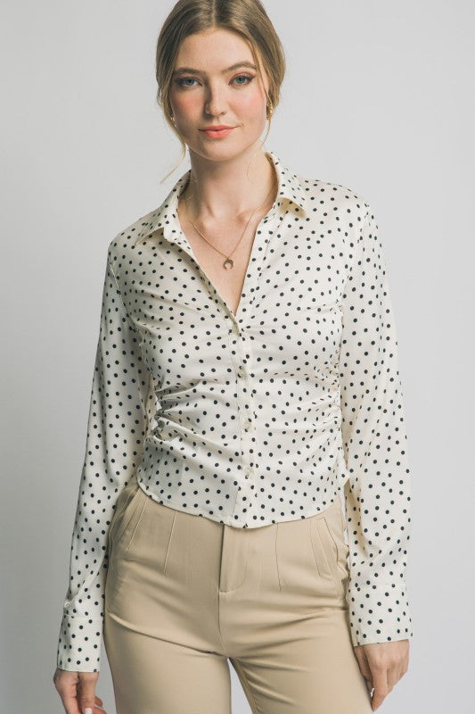 DT 1849 - Long Sleeve Satin Shirt