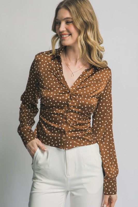 DT 1849 - Long Sleeve Satin Shirt