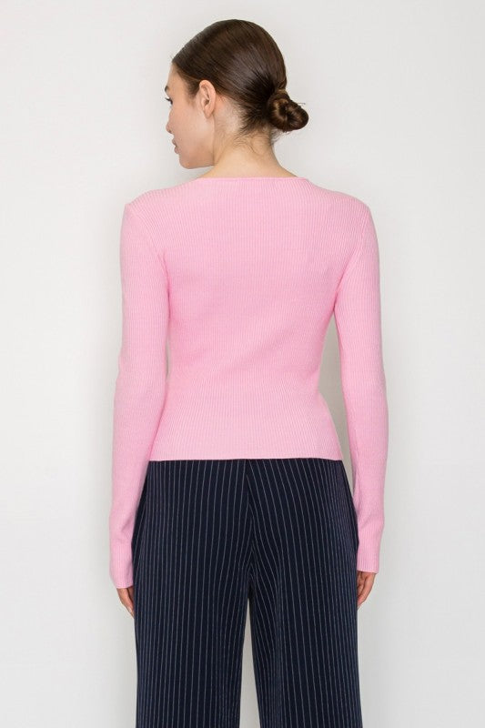 DT 1834 - Square Neck Sweater Top