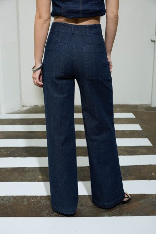 SET 065 - High Waist Wide Leg Jeans