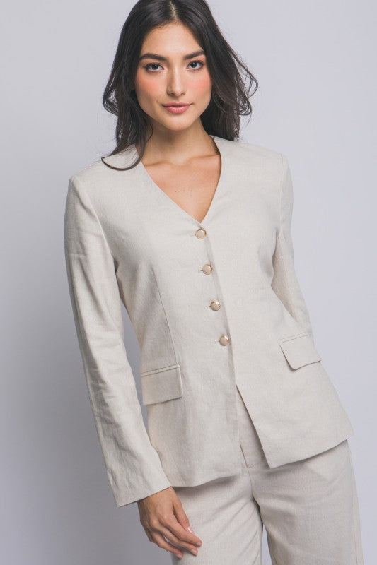 JCT 028 - Tailored Linen Blazer