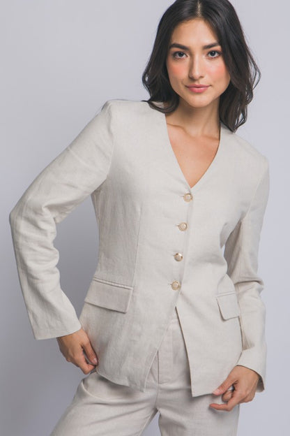 JCT 028 - Tailored Linen Blazer