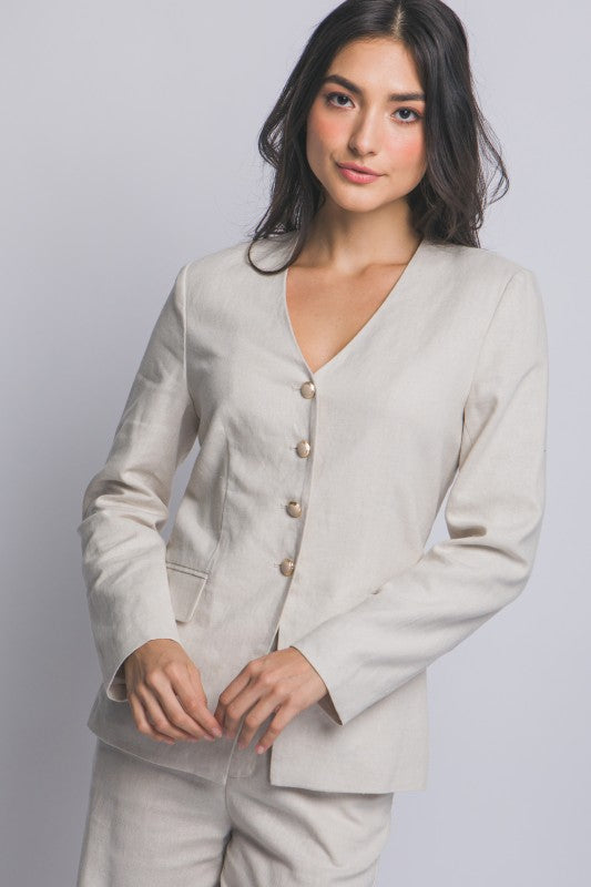 JCT 028 - Tailored Linen Blazer