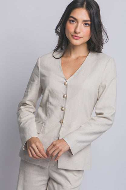 JCT 028 - Tailored Linen Blazer