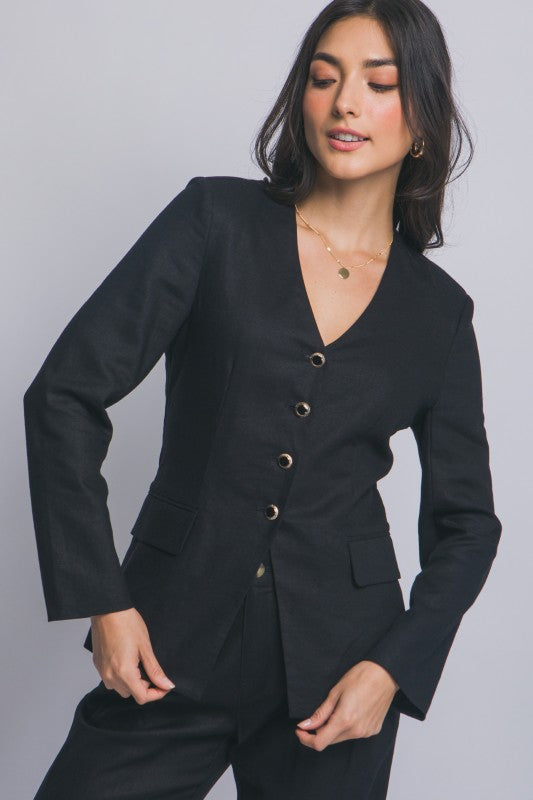 JCT 028 - Tailored Linen Blazer