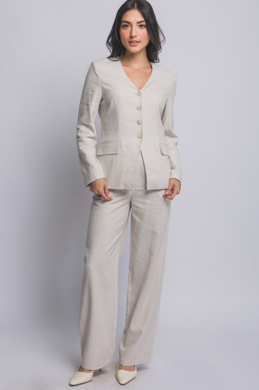 JCT 028 - Tailored Linen Blazer